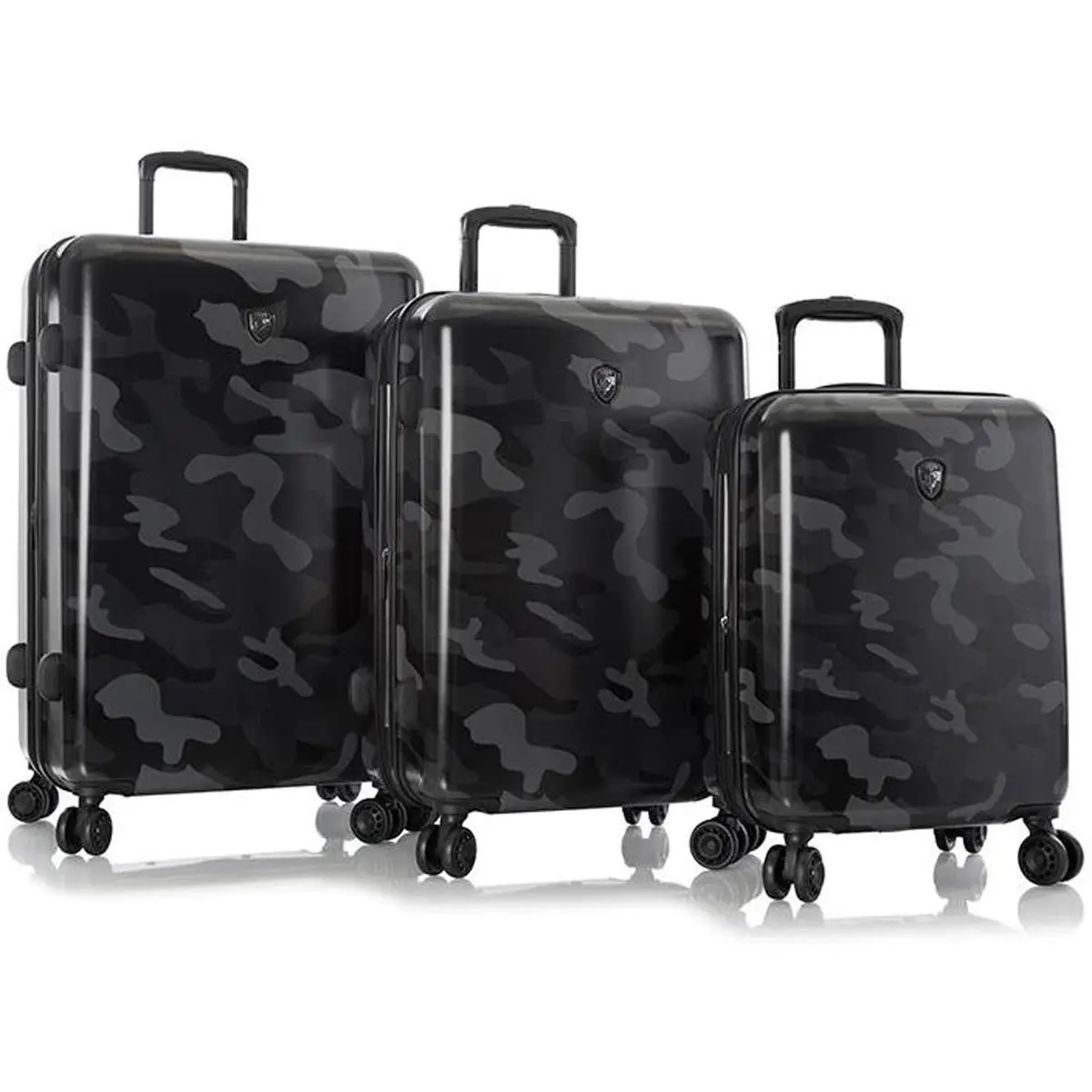 Heys Black Camo Fashion Spinner 3Pc Set 1