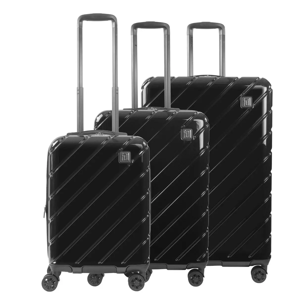 Ful Velocity Expandable Hardside 3Pc Spinner Set - Black 1