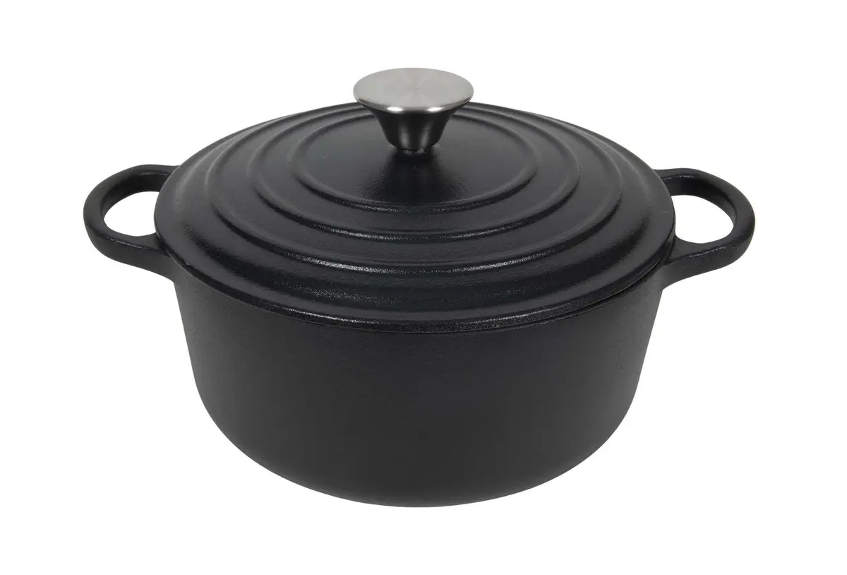 Blackwell Braadpan Met Deksel Cast Iron Gietijzer Ø 20 Cm - Zonder Anti-Aanbaklaag 1