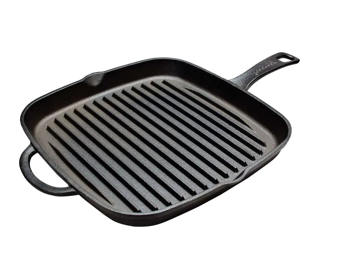 Blackwell Grillpan Cast Iron Gietijzer - 26 X 26 Cm - Geschikt Voor Alle Warmtebronnen - Zonder Anti-Aanbaklaag 1