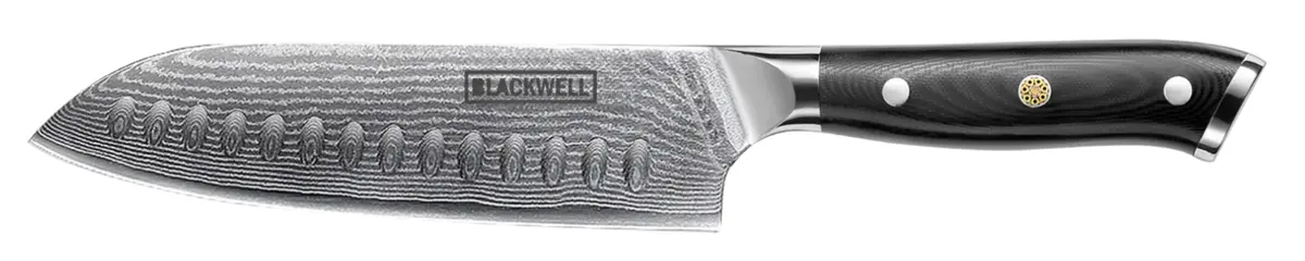 Blackwell Santokumes Japanse Stijl - 67 Lagen Damaststaal - Vg10 - 19 Cm 1
