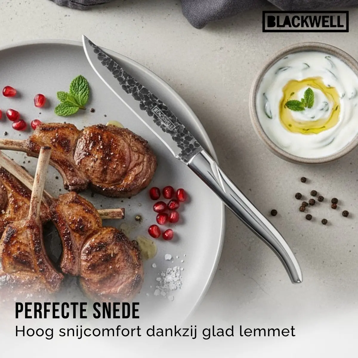 Blackwell Steakmessen Laguiole - Raw Black Lemmet - Rvs - 6 Stuks 2