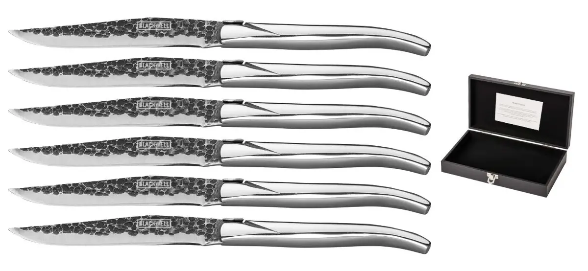 Blackwell Steakmessen Laguiole - Raw Black Lemmet - Rvs - 6 Stuks 1