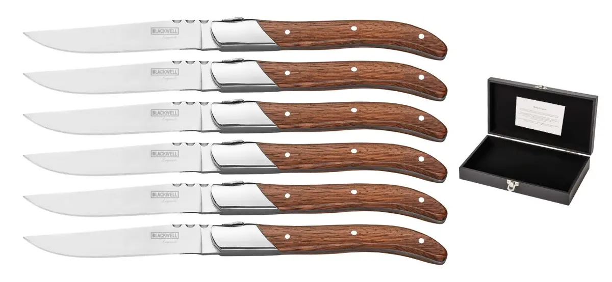 Blackwell Steakmessen Laguiole - Rozenhout - 6 Stuks 1