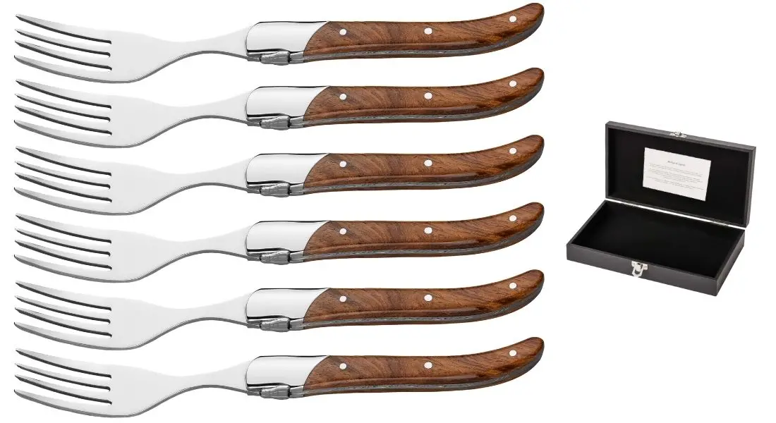 Blackwell Steakvorken Laguiole - Rozenhout - 6 Stuks 1