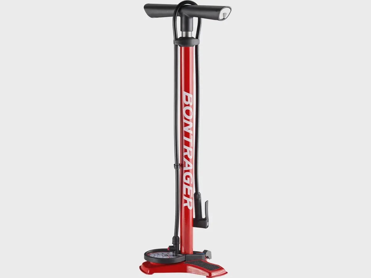 Bontrager Dual Charger Floor Pump - Red 1
