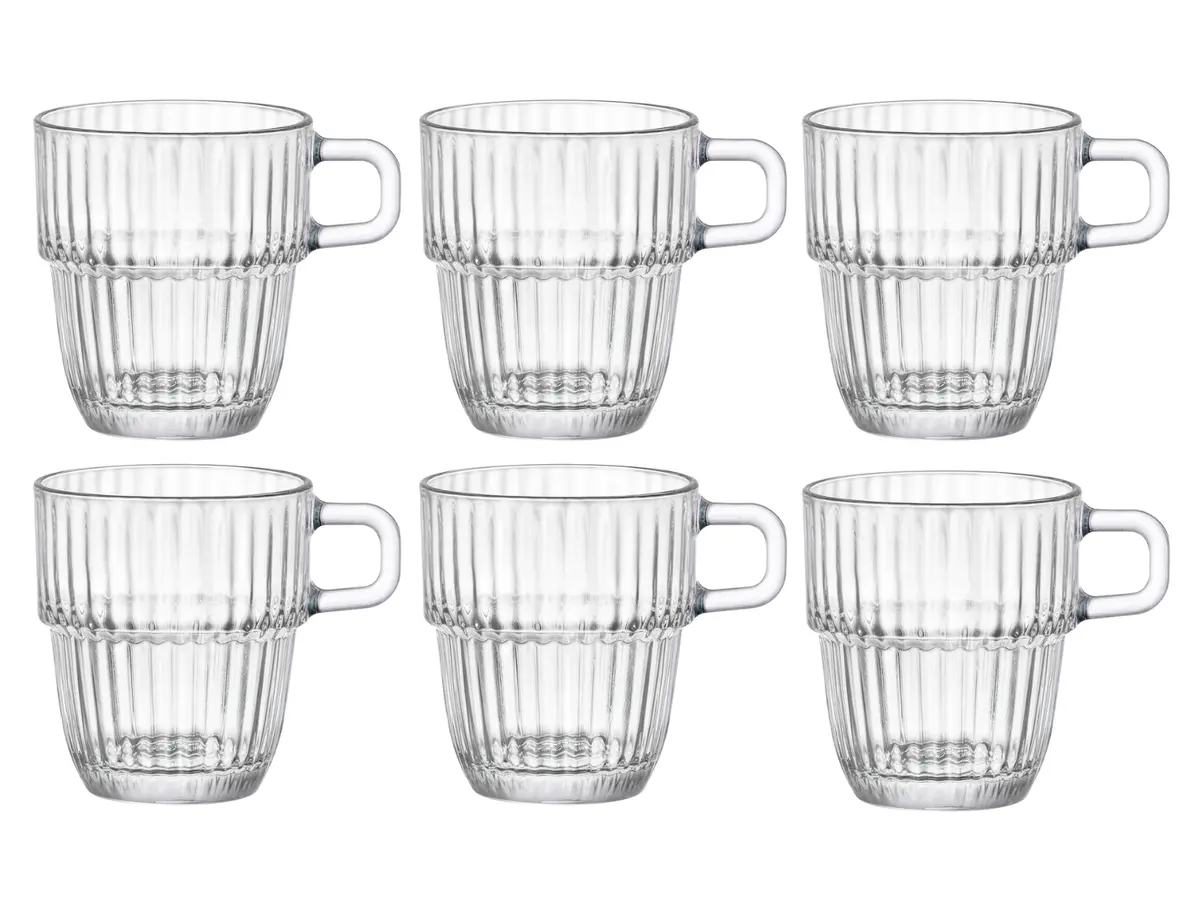 Bormioli Rocco Koffiekopjes Met Oor - Stapelbaar - Barshine 185 Ml - 6 Stuks 1