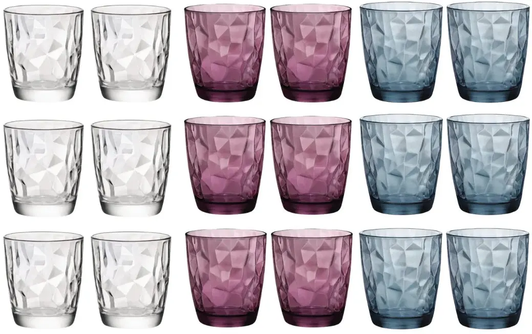 Bormioli Rocco Glazenset - Waterglazen - Tumblers - Diamond 300 Ml - 18 Stuks 1