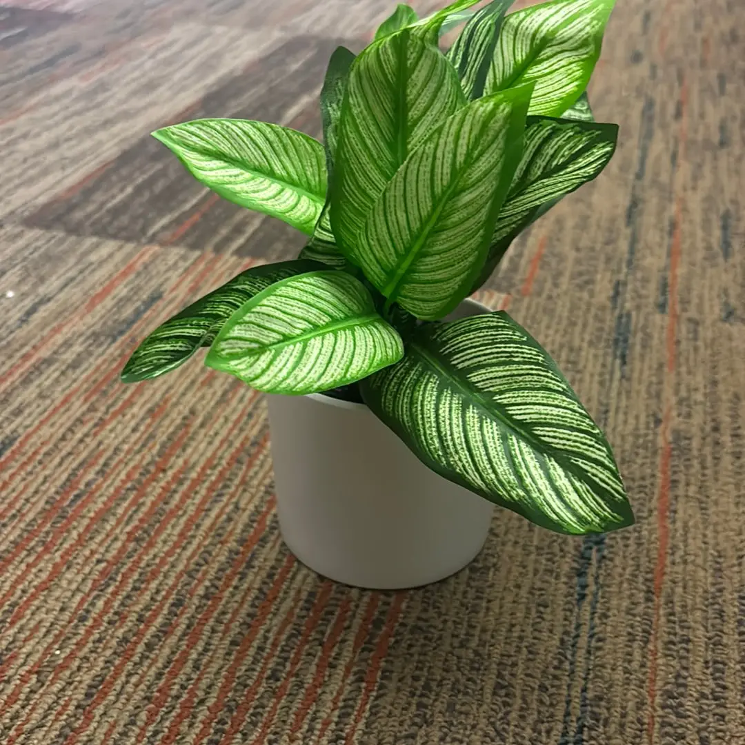 White Potted Faux Plant 1