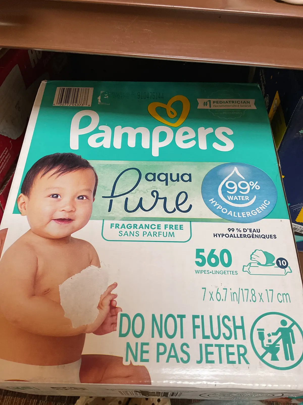 Pampers Aqua Pure Sensitive Baby Wipes- 560Ct 1