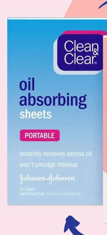 Clean & Clear Essentials Oil Absorbing Sheets For Oily Skin, 50 Ct 1