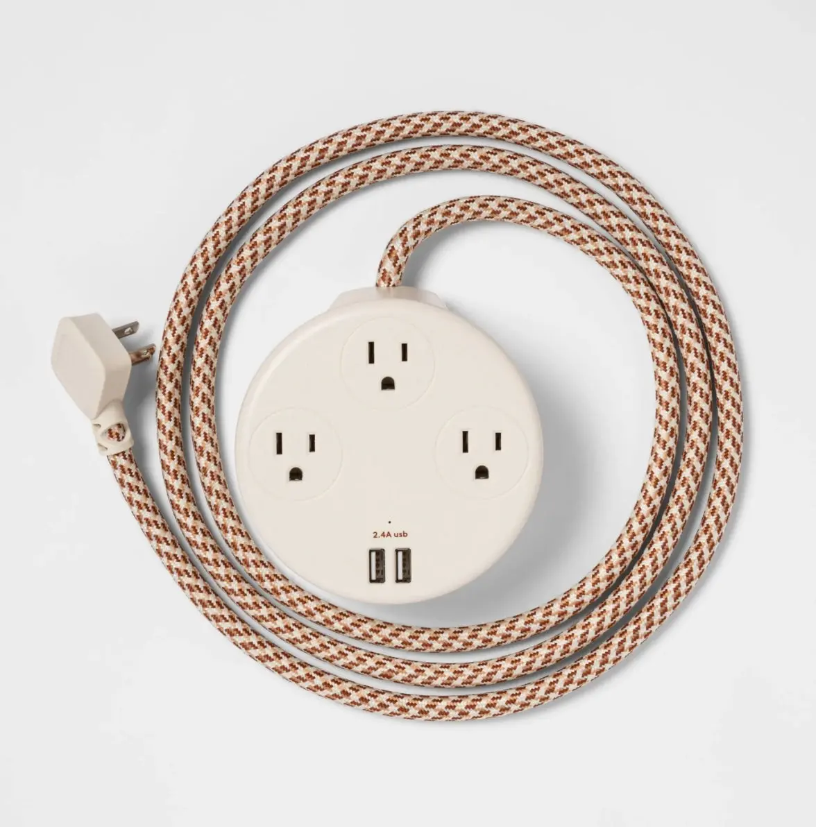 Surge Protector 3 Outlets 2 Usb Ports 6Ft Cord 1