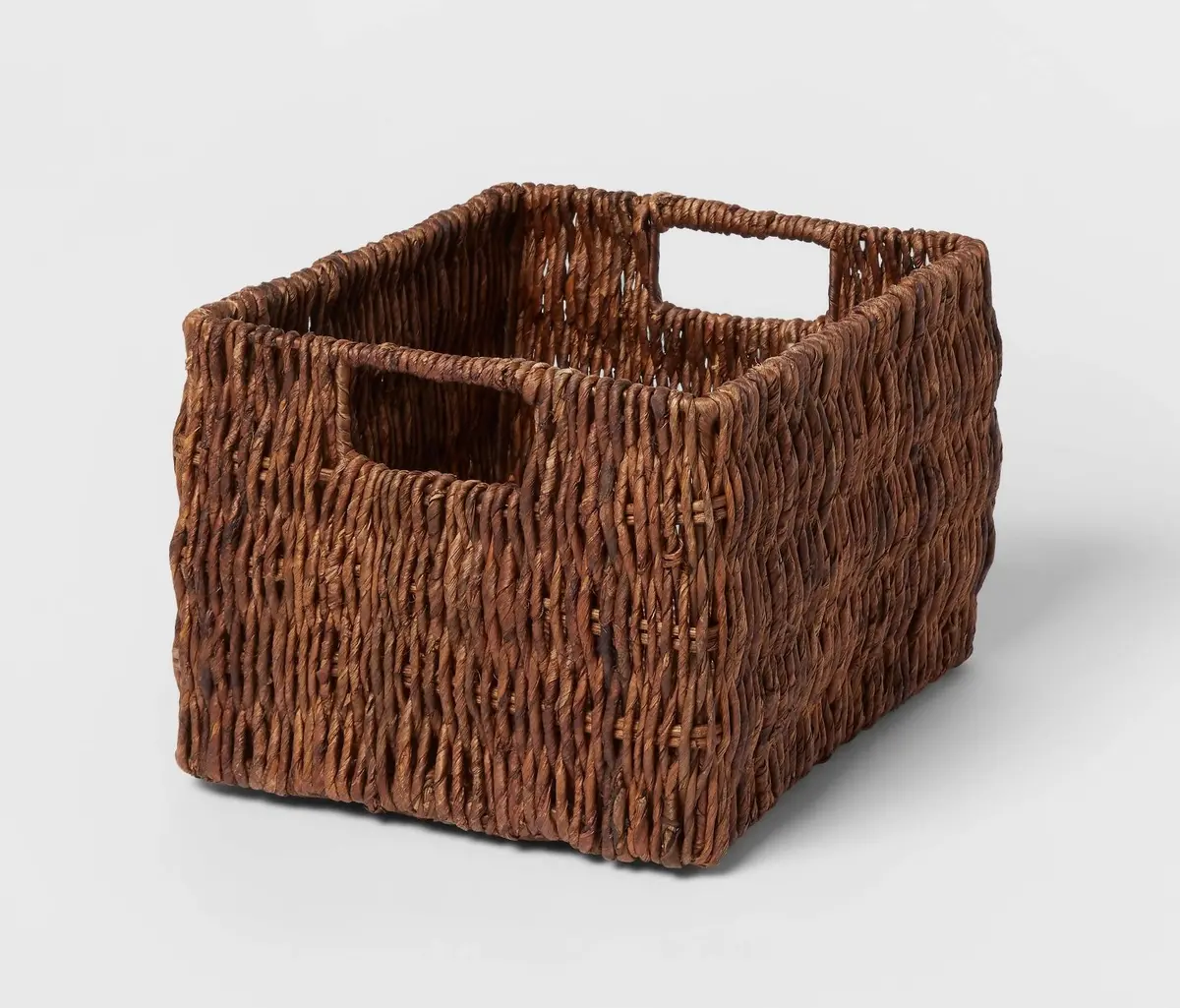 Small Woven Banana Bark Crate 1