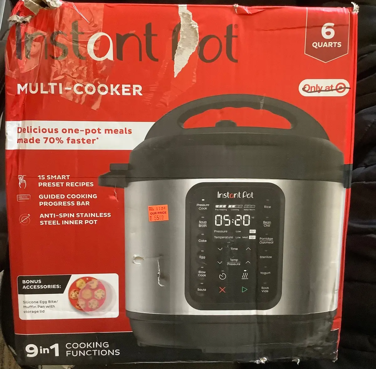 Instant Pot 6Qt 9-In-1 Pressure Cooker Bundle 1