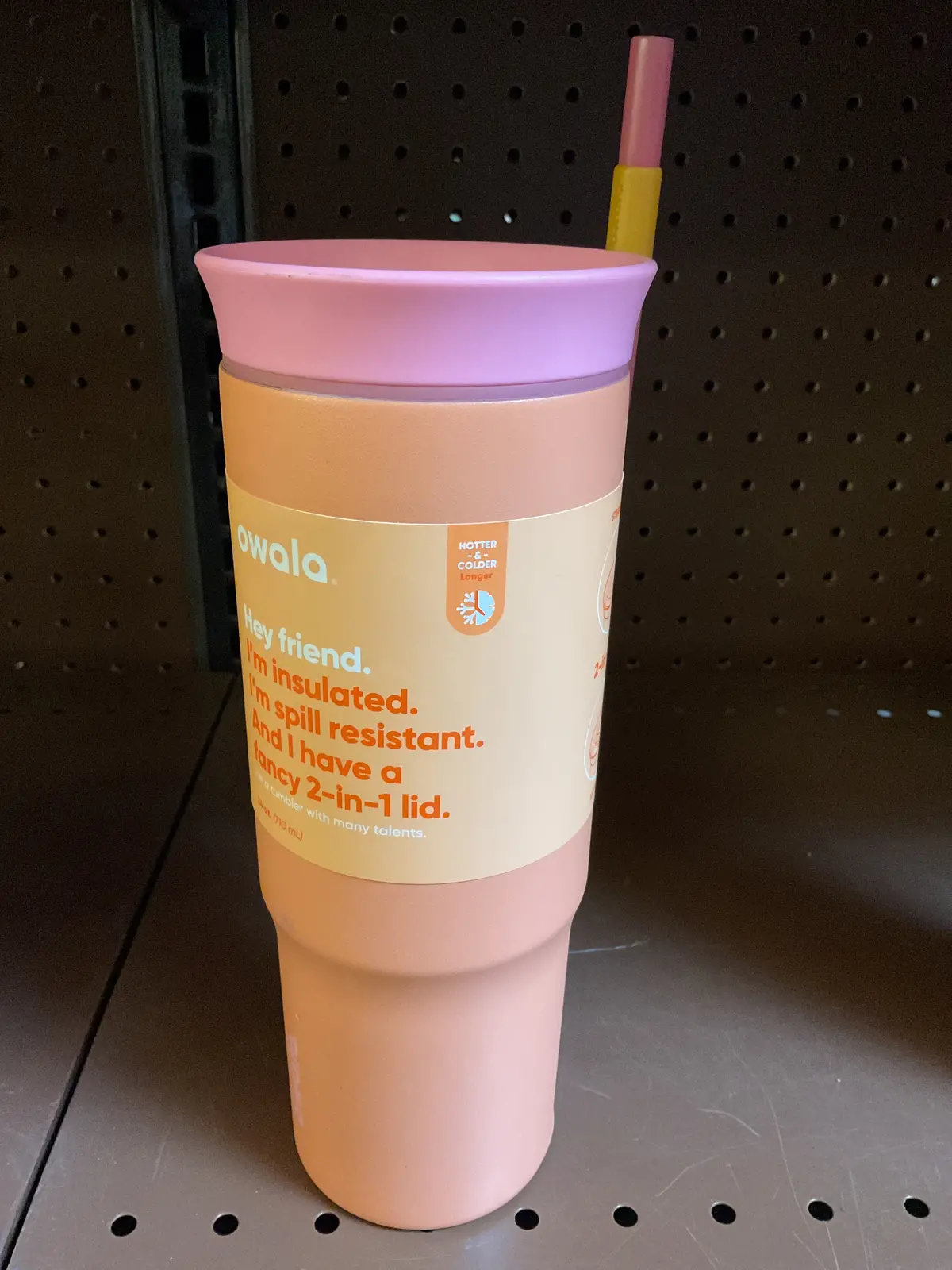 Owala 24Oz Stainless Steel Straw Tumbler - Tangy Tango 1