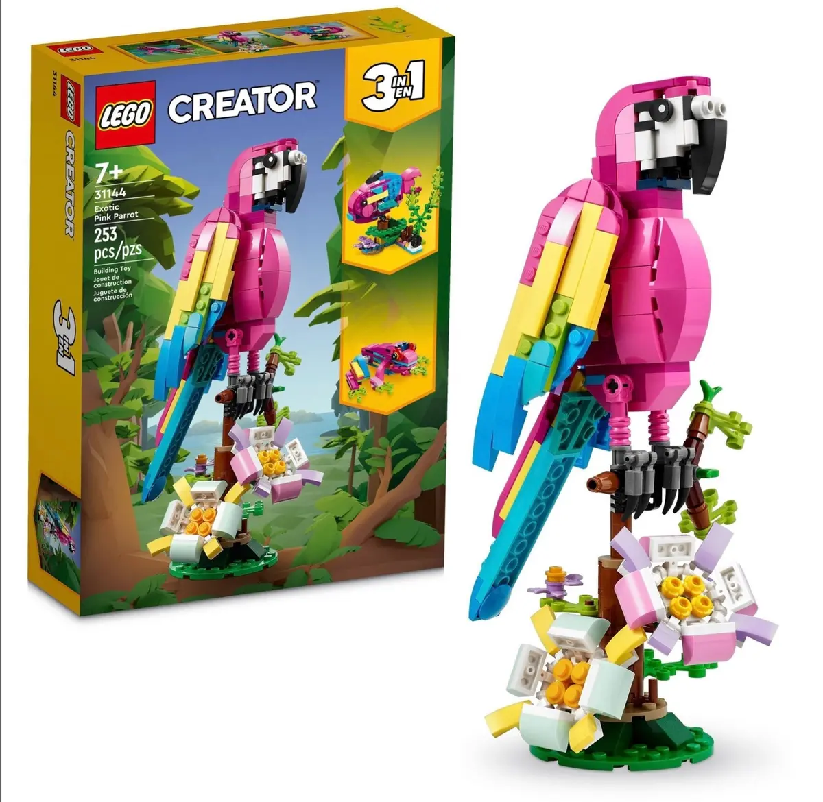 Lego Creator Exotic Pink Parrot 3In1 Building Toy Set 1
