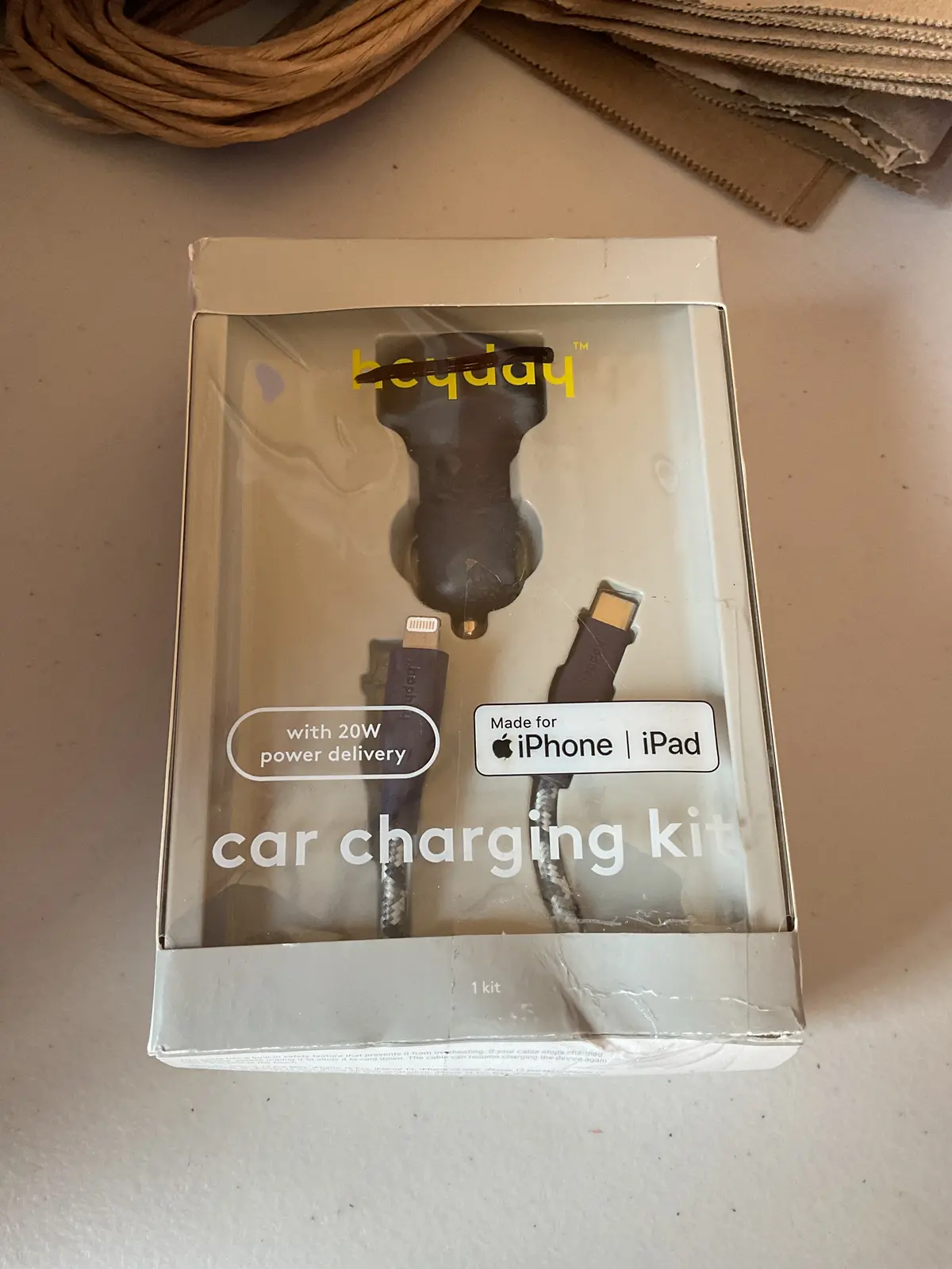 6' Lightning To Usb-C Power Delivery Car Charging Kit - Dusk Blue (Black) 1