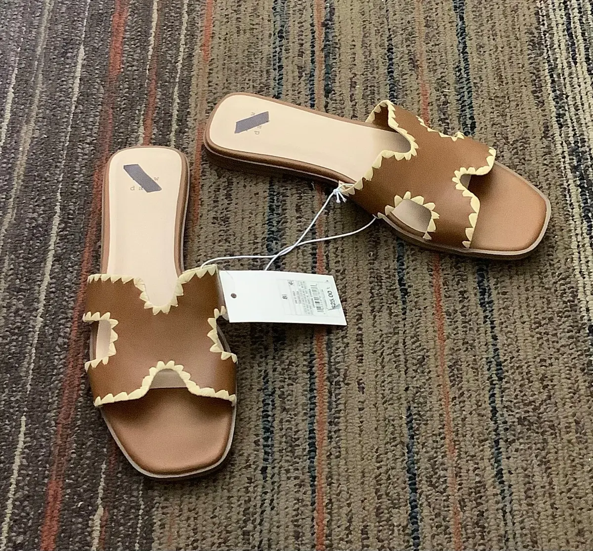 Women's Helena Whipstitch Slide Sandals - Tan 8.5 1