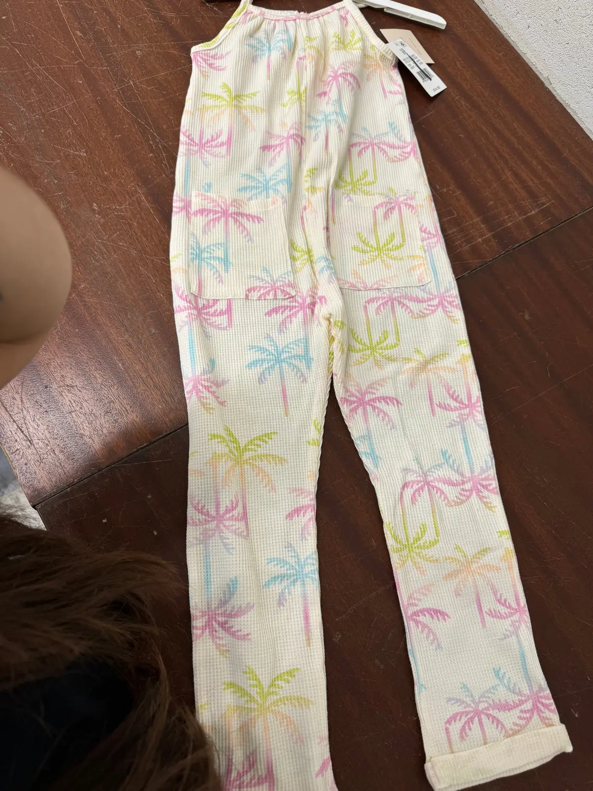 Kids Multicolored Tropical Trees Romper 1