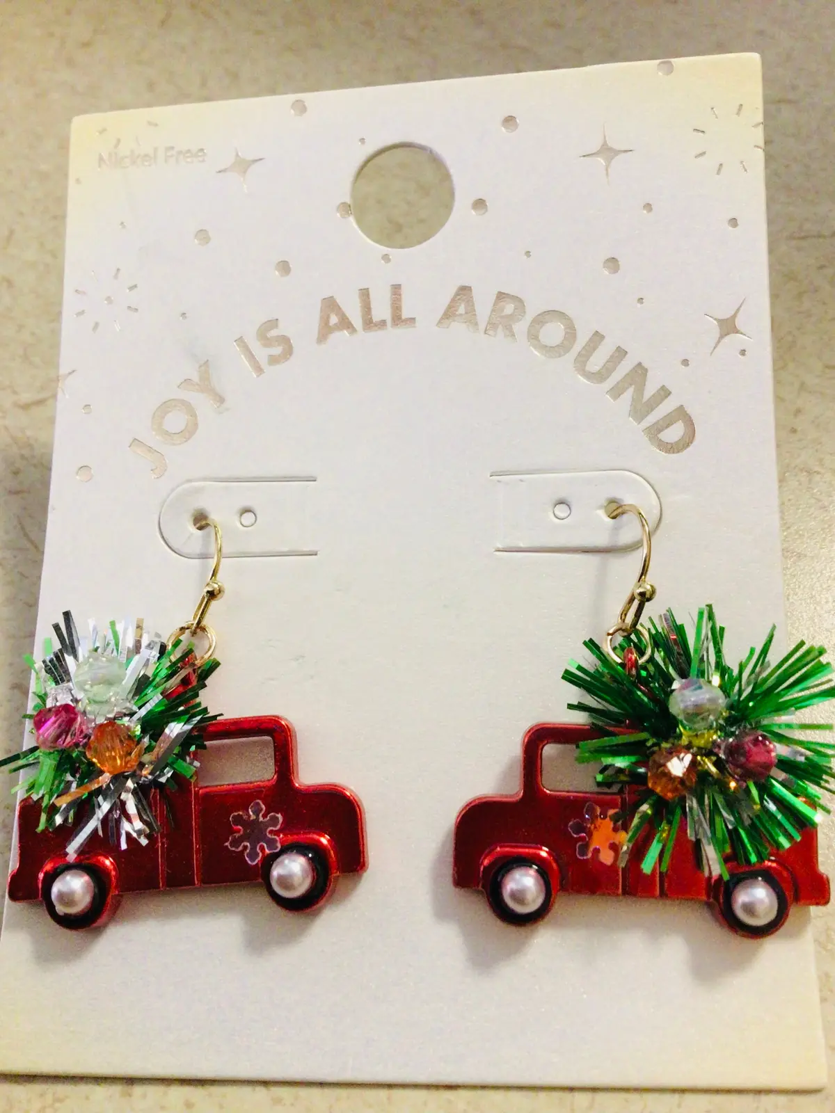 Christmas Truck Earrings Dangle Charms 1
