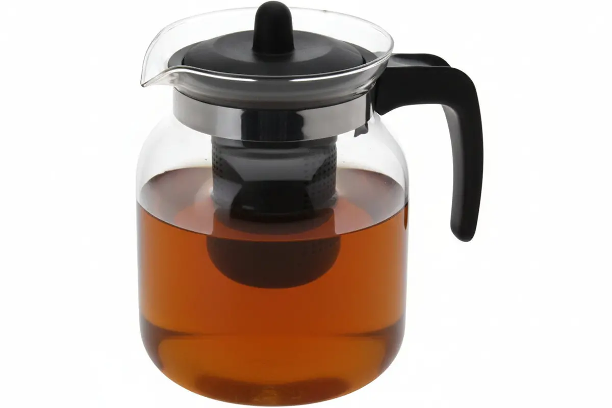 Cookinglife Theepot Borosilicaat Glas 1.5 Liter - Met Kunststof Theefilter 1