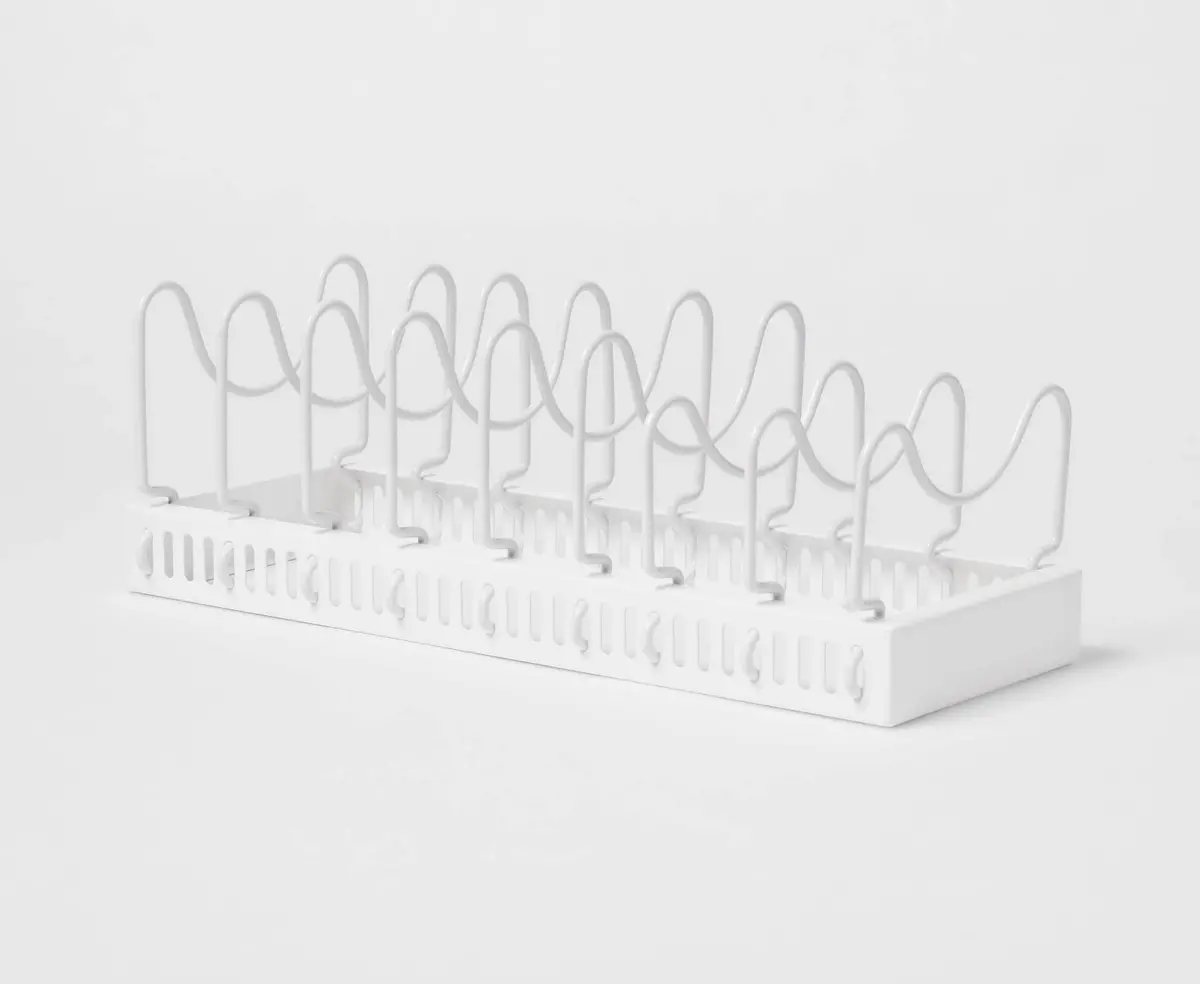 Adjustable Lid And Pan Organizer White 1