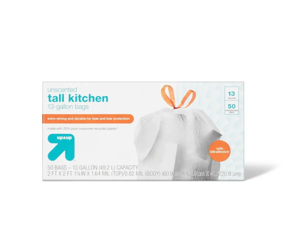 Ultrastretch Tall Kitchen Drawstring Trash Bags - Unscented -
13 Gallon/50Ct 1