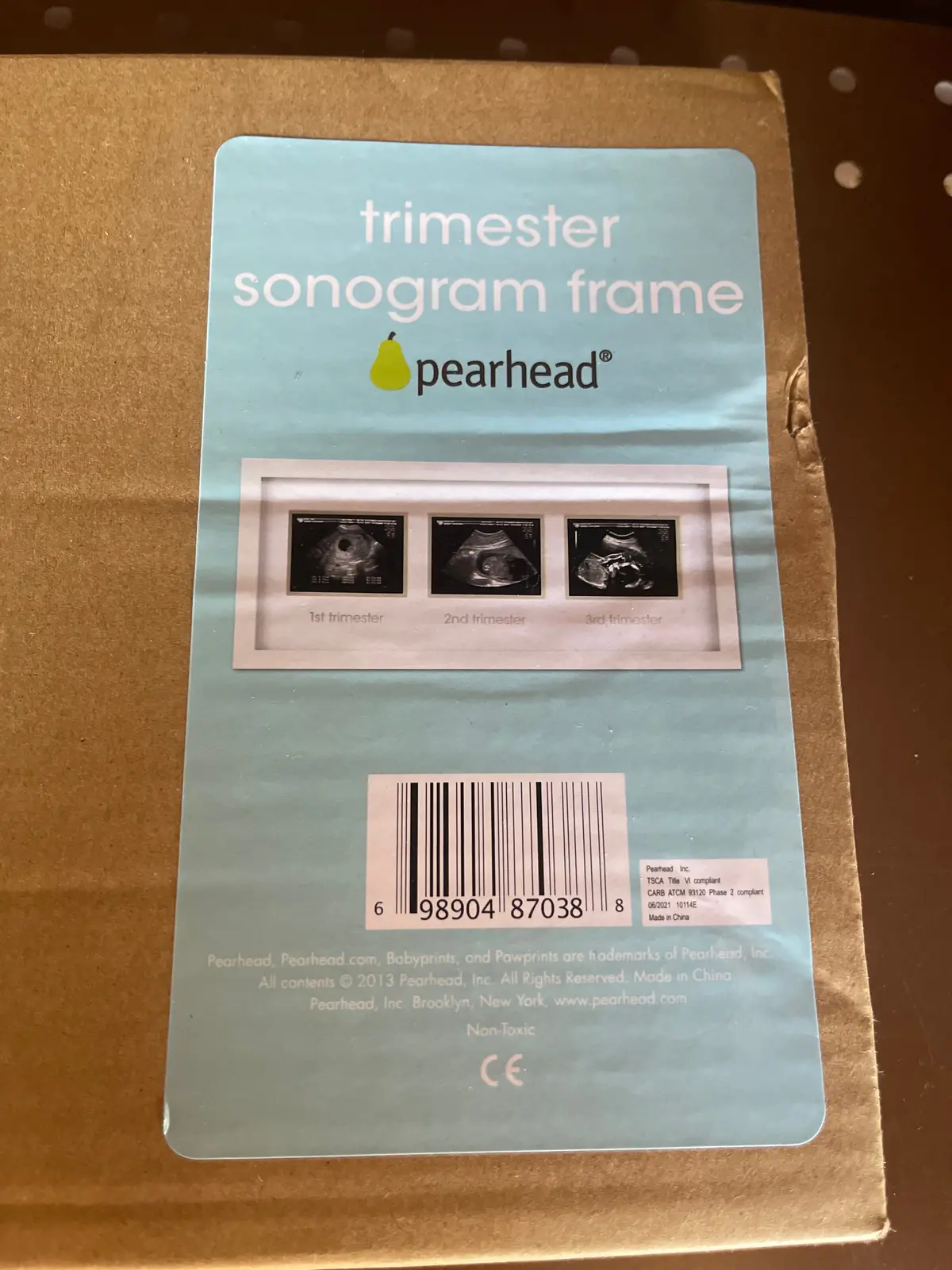 Pearhead Trimester Sonogram Frame - White 1