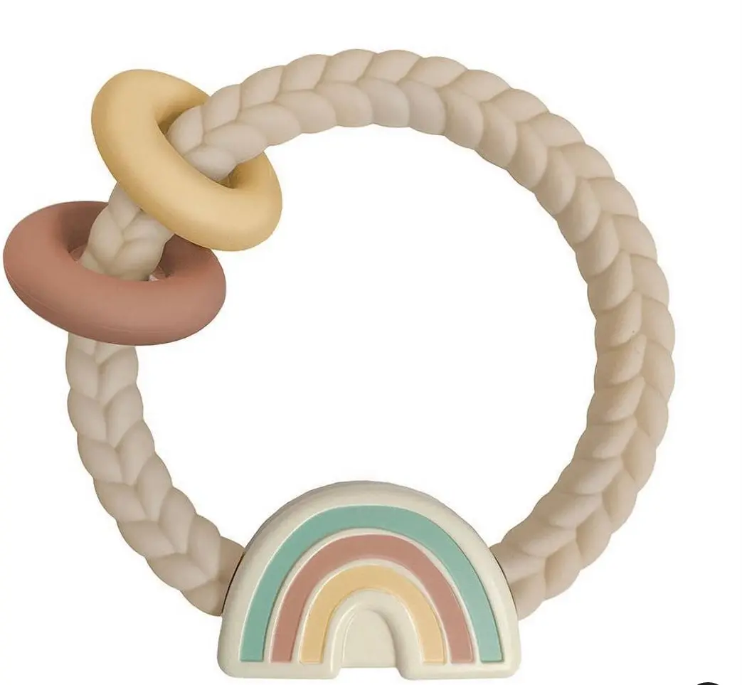 Itzy Ritzy Ring Rattle & Teether - Rainbow 2