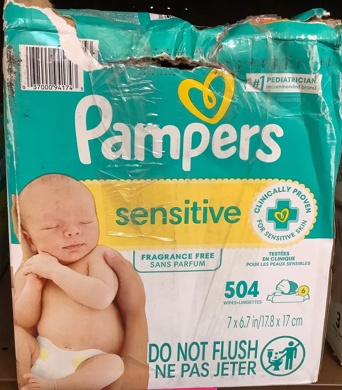Pampers Sensitive Baby Wipes - 504Ct 1