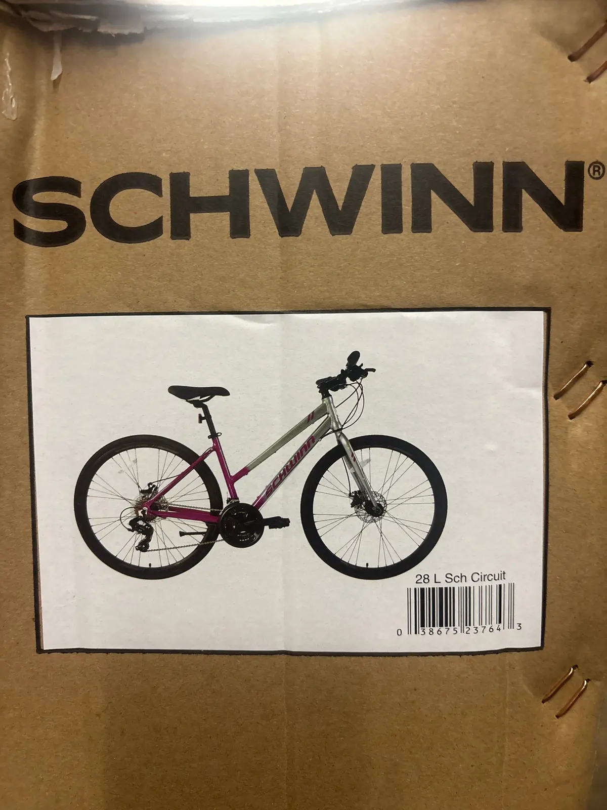 Schwinn Women's Circuit 700C/28" Hybrid
Bike - Gray/Purple Boxed 1