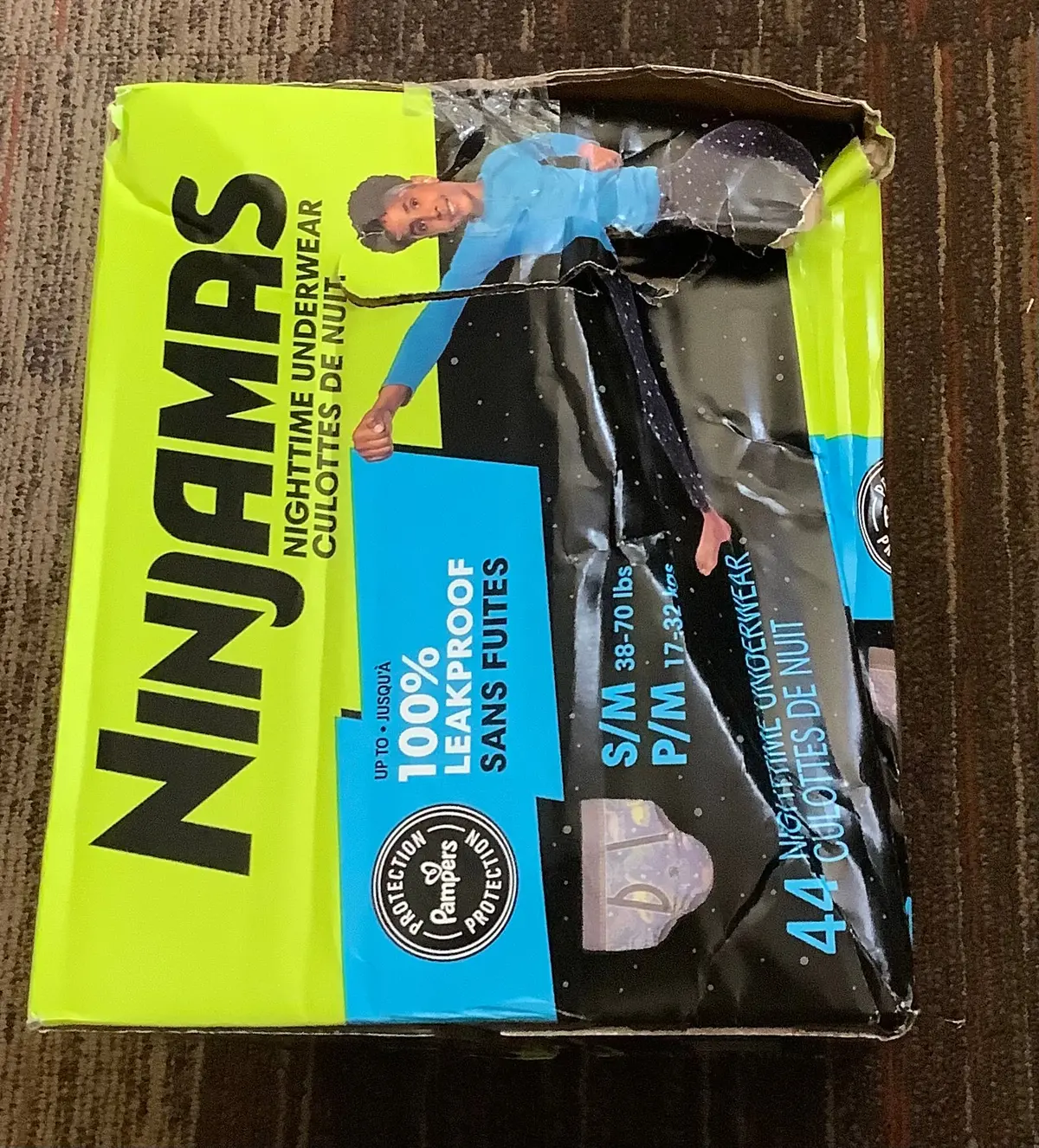 Pampers Ninjamas Nighttime Bedwetting Boys' Underwear - Size S/M - 44Ct 1