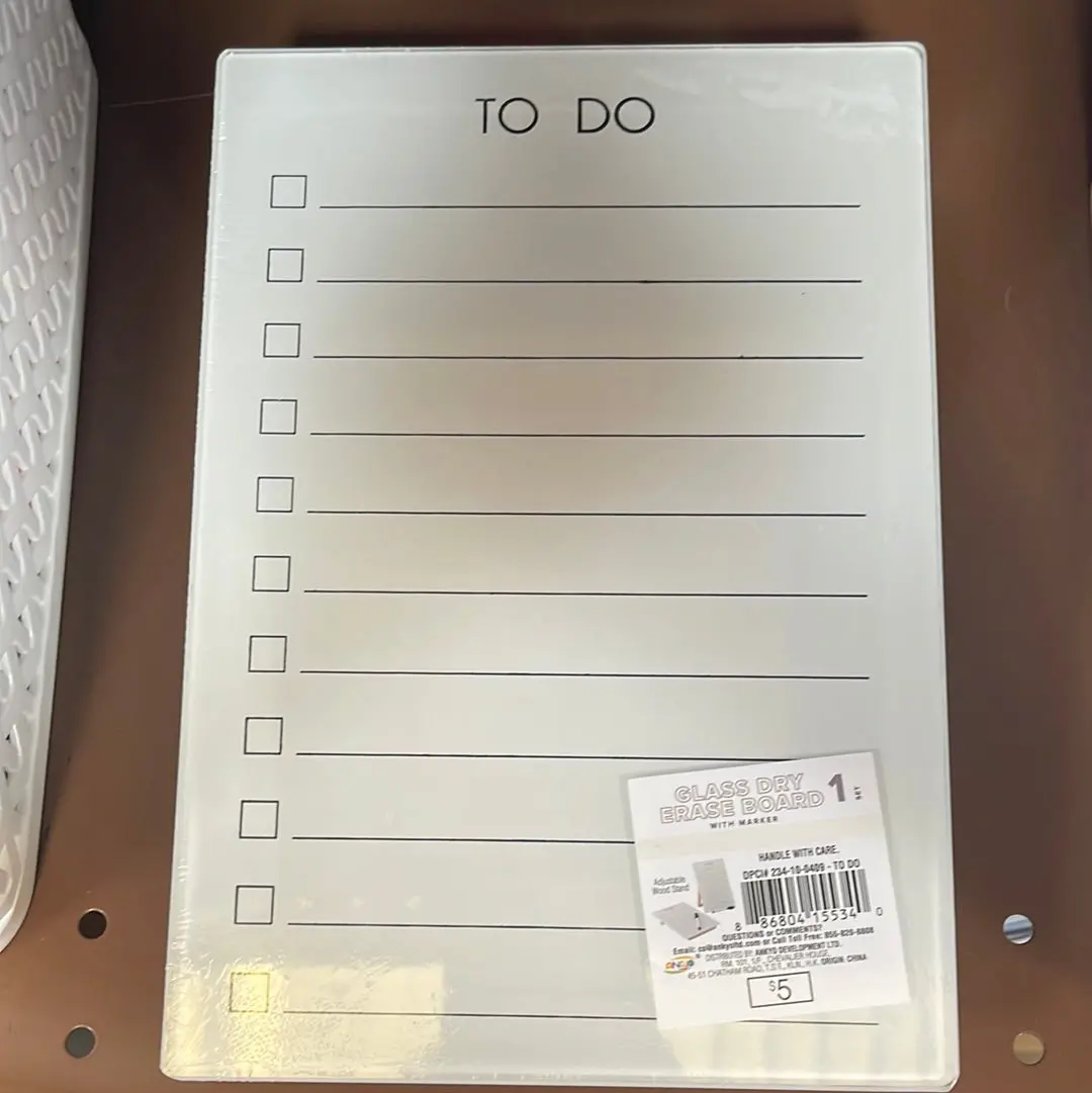 Glass Dry Erase To Do Board 1