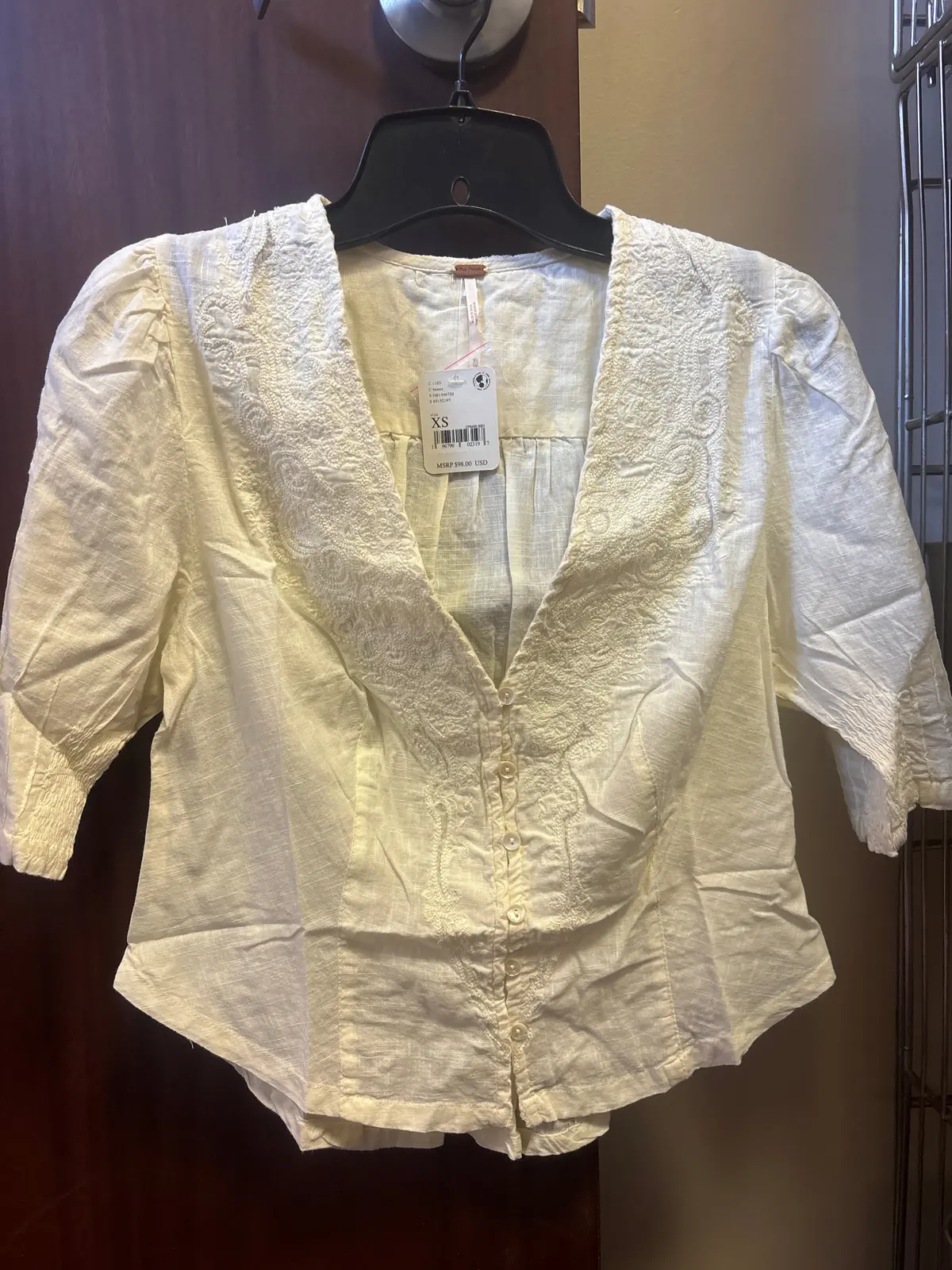 Ladies Free People Cream Top 1