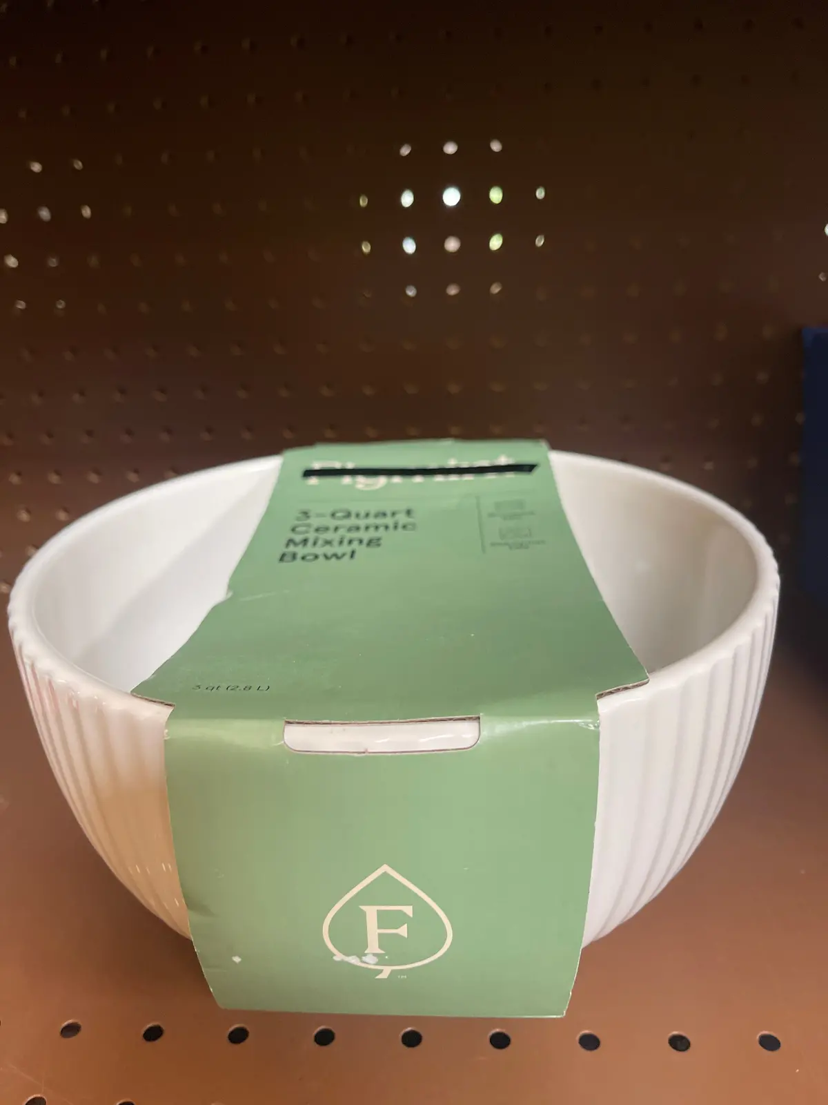 3-Quart Earthenware Ribbed Mixing Bowl Cream 1