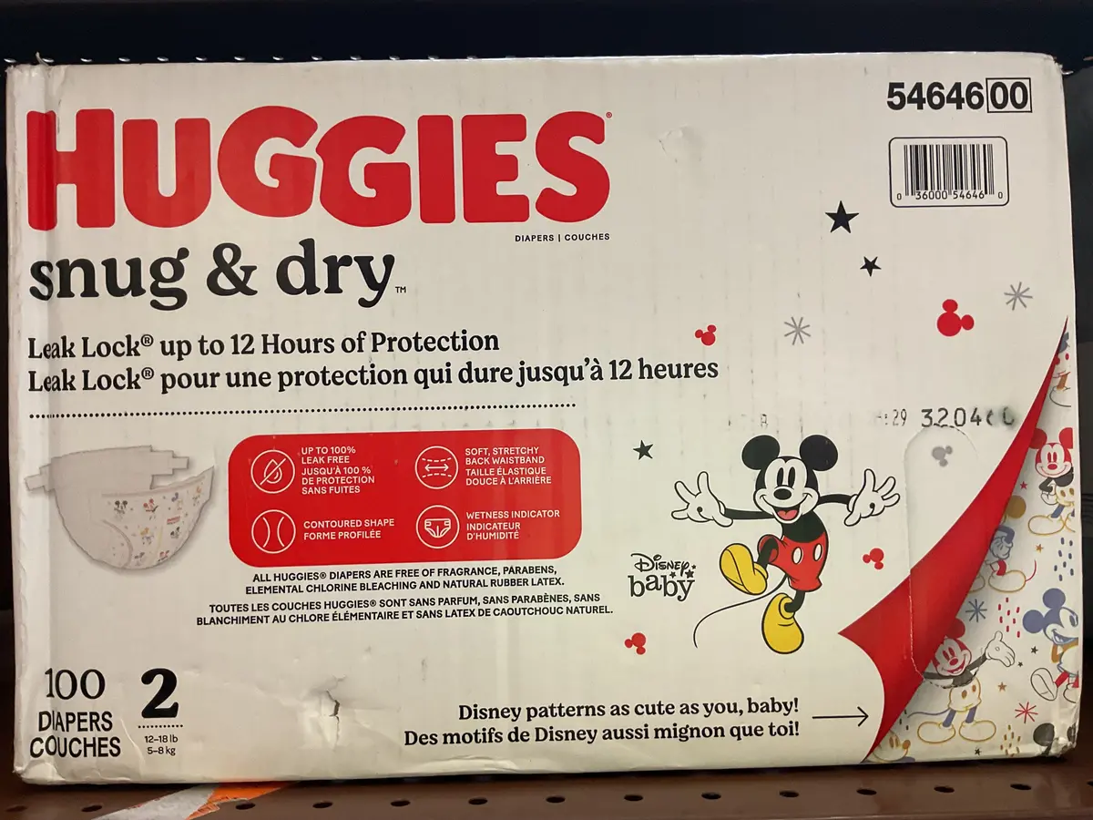 Huggies Snug & Dry Baby Disposable Diapers Super Pack - Size 2 - 100Ct 1