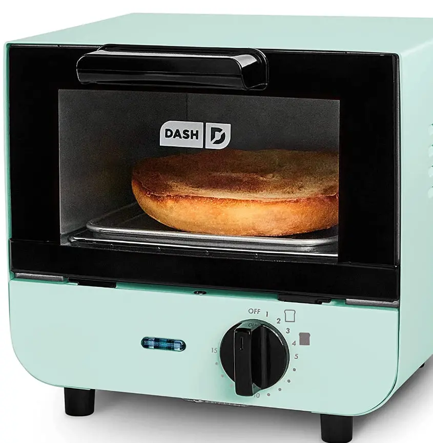 Dash Mini One-Slice Toaster Oven In Aqua 1