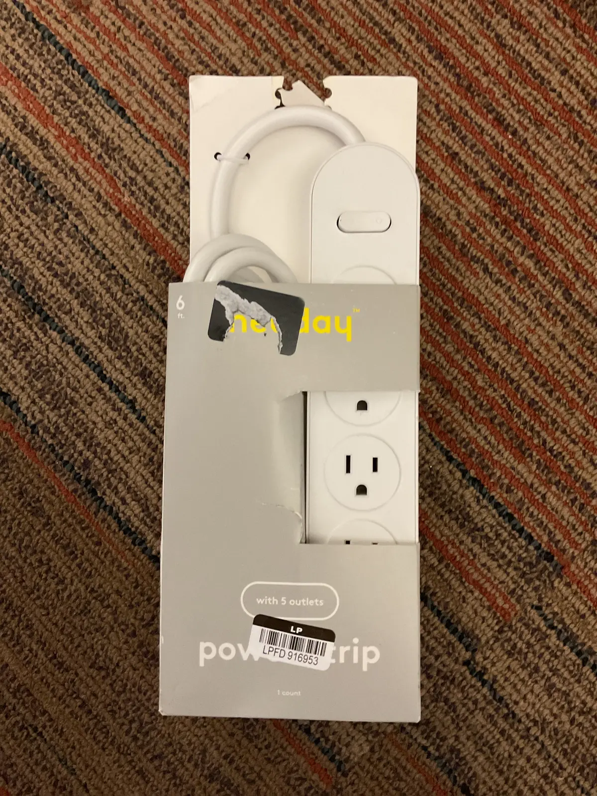 6' Outlet Power Strip White 1