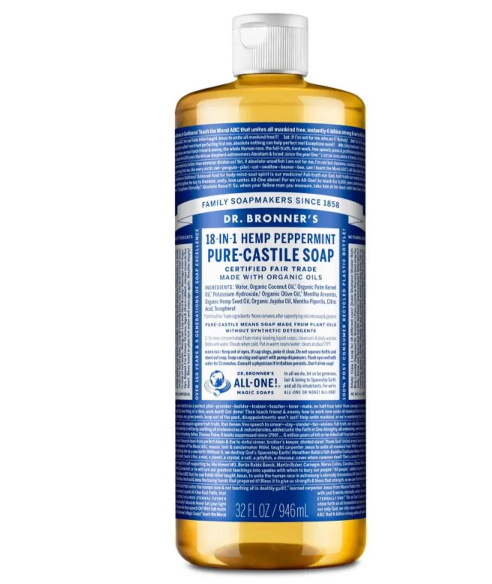 Dr. Bronner's 18-In-1 Hemp Pure-Castile
Liquid Soap - Peppermint - 32 Fl Oz 1