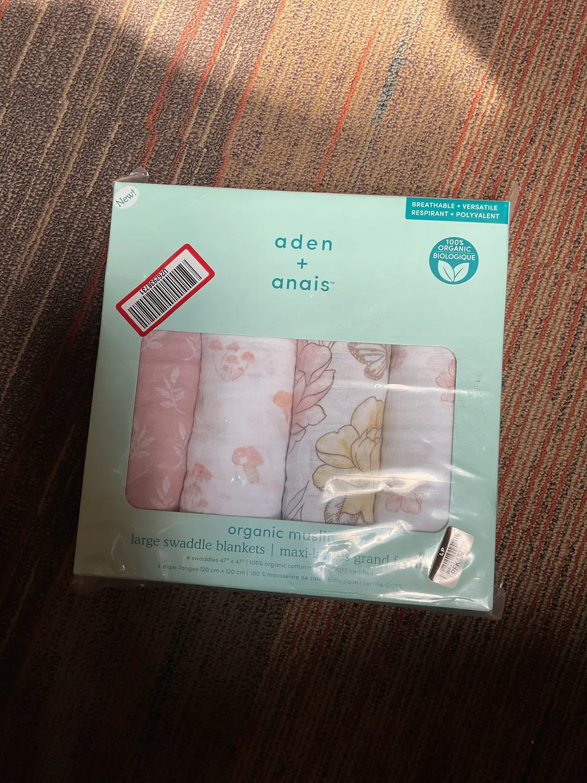 Aden + Anais Essentials Organic Swaddle Blanket - Earthly
- 4Pk 1