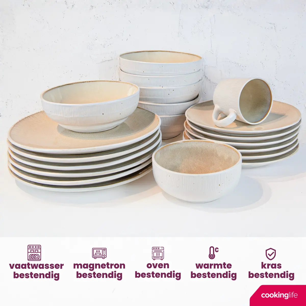 Cookinglife Soepkommen / Kommen Nola Sand Ø 14 Cm - 6 Stuks 2