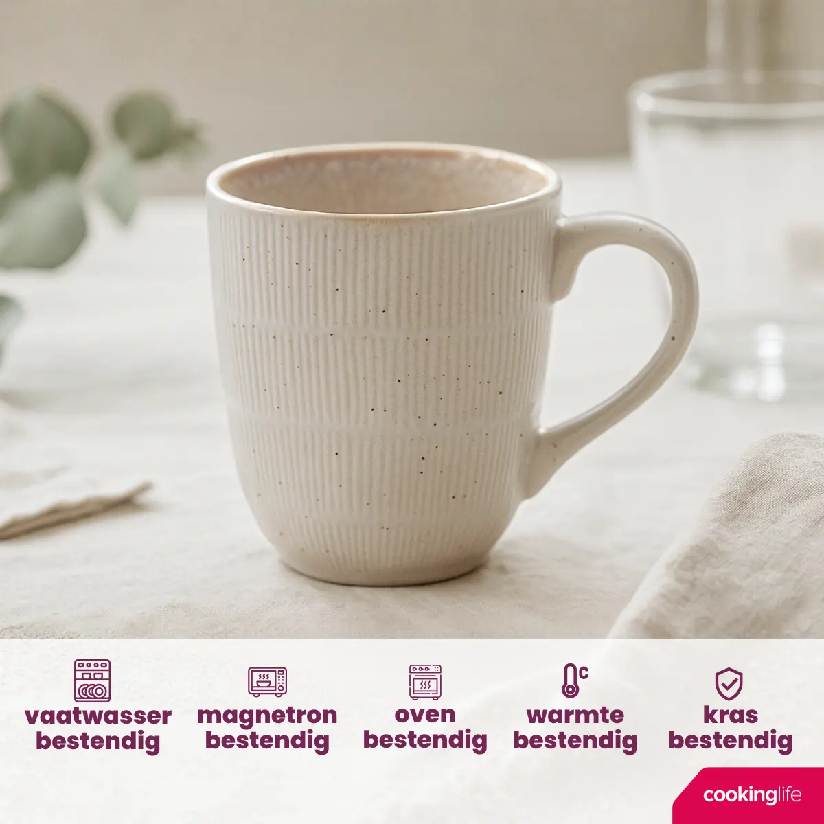 Cookinglife Mokken Nola Sand 330 Ml - 6 Stuks 2