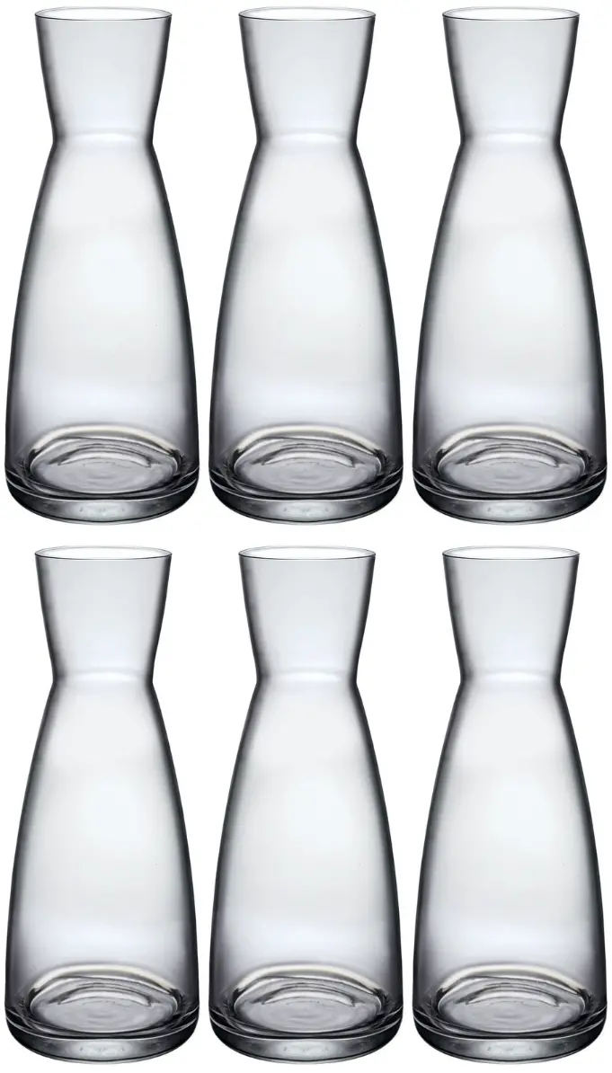 Bormioli Rocco Karaffen / Waterkaraffen Ypsilon - Transparant - 1 Liter - 6 Stuks 1