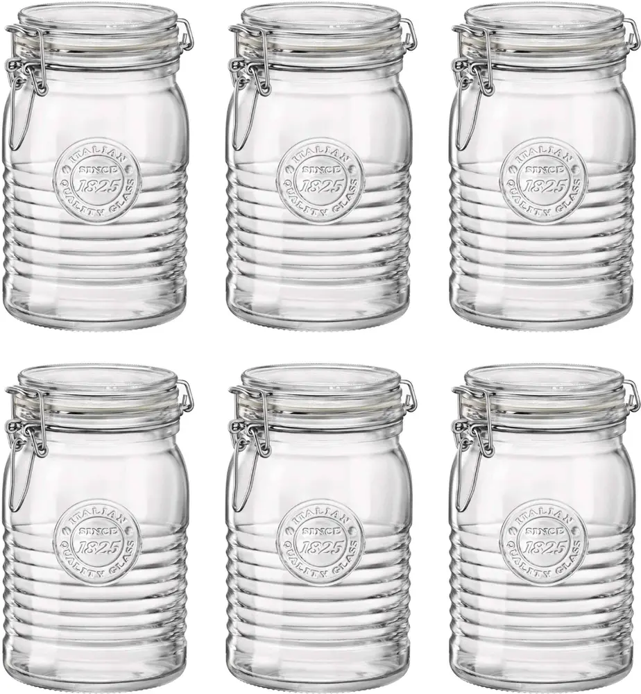 Bormioli Rocco Weckpot Officina 1825 - Ø 11 Cm / 1 Liter - 6 Stuks 1