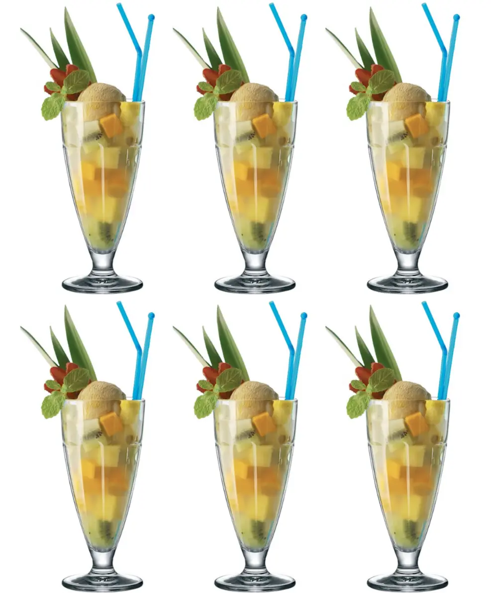 Bormioli Rocco Ijscoupe - Sorbetglazen - Milkshake Glas - Rock Bar - 380 Ml - 6 Stuks 1