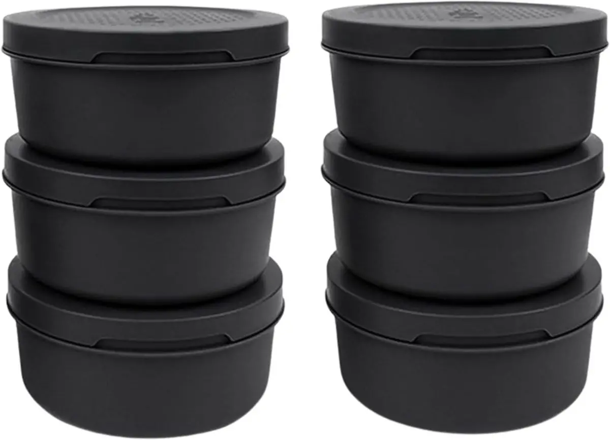 Ziipa Pizzadeeg Doos - Ø 16 Cm / 250 Gram - Zwart - 6 Stuks 1