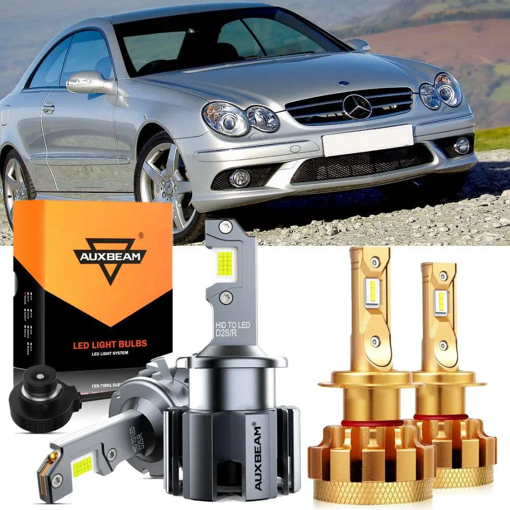 For 2003-2006 Mercedes-Benz Clk500 With Hid Headlamps Led Light Bulbs High Low Beam Bundle 1