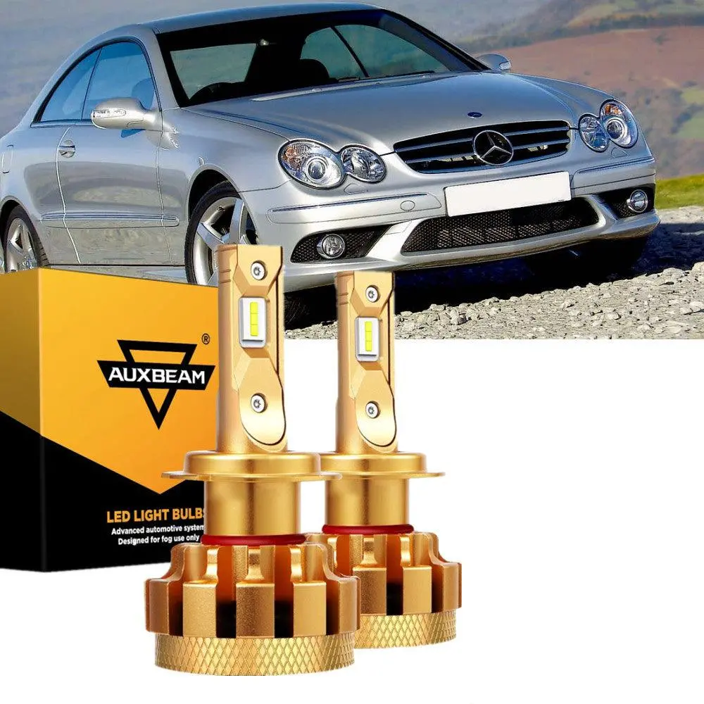 For 2003-2006 Mercedes-Benz Clk500 With Halogen Headlamps F-16 Plus Series Built-In Canbus Led Light Bulbs High Low Beam Bundle 2