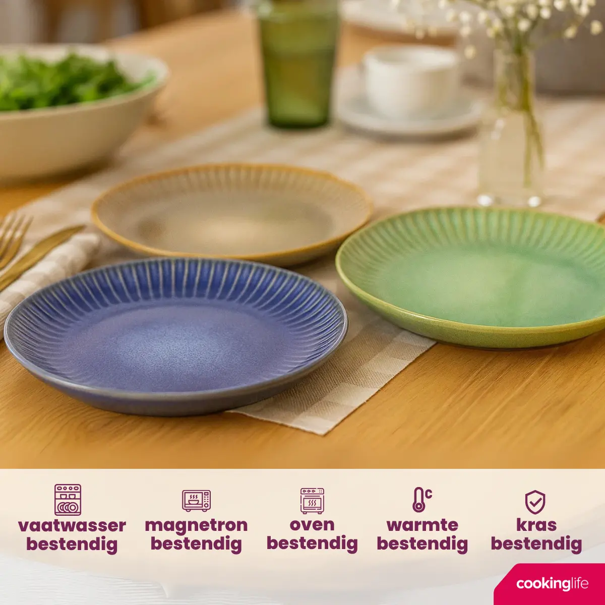 Cookinglife Ontbijtborden / Dessertborden Aqua Maris Ø 21 Cm - 6 Stuks 2