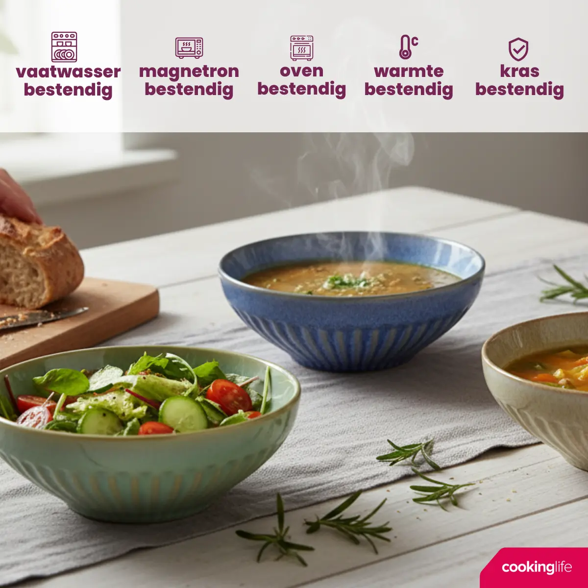 Cookinglife Soepkommen / Kommen Aqua Maris Ø 16.5 Cm - 6 Stuks 2